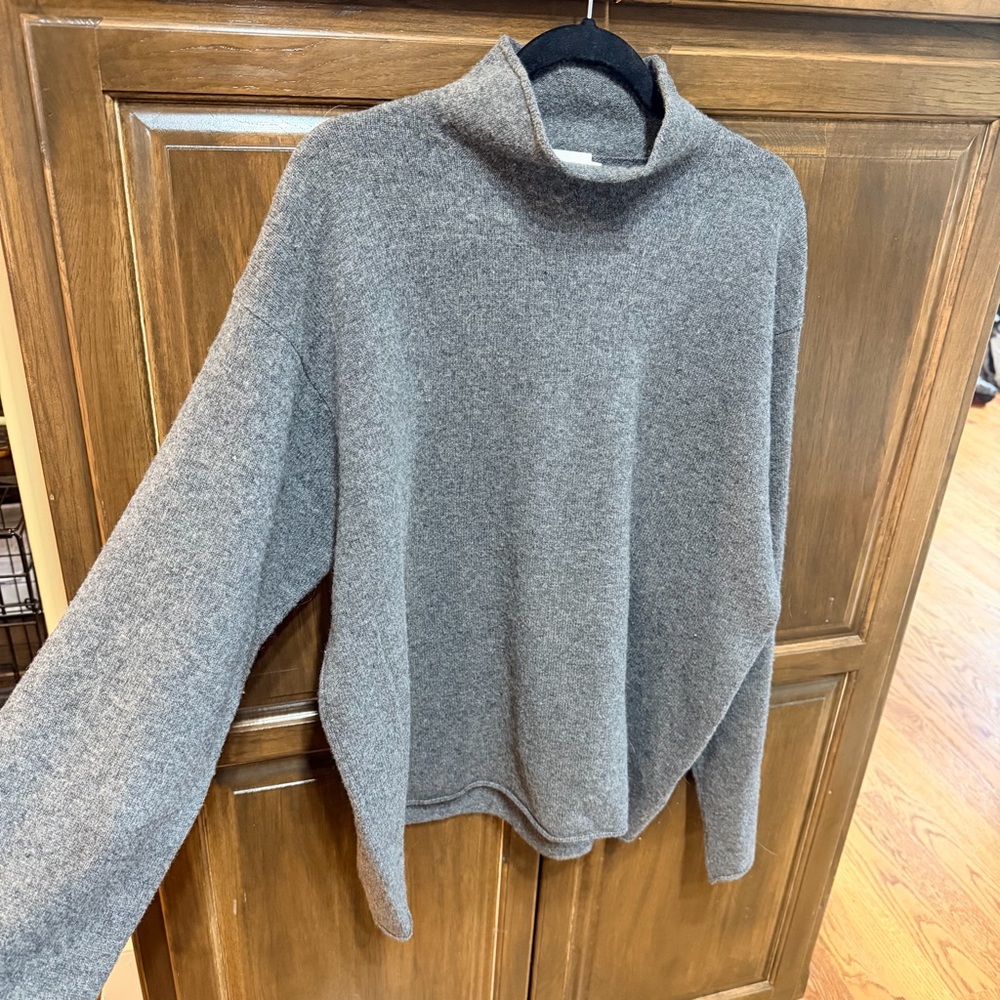 J. Crew Charcoal Lambswool Sweater
